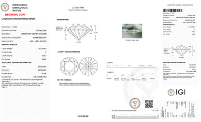 1.21 carat VVS2 colour: E cut: ideal